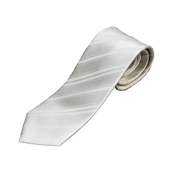 フォーマル 国産 シルク シルバー系ネクタイ ドット 結婚式 7 ストライプ 営業 冠婚葬祭 披露宴 礼装