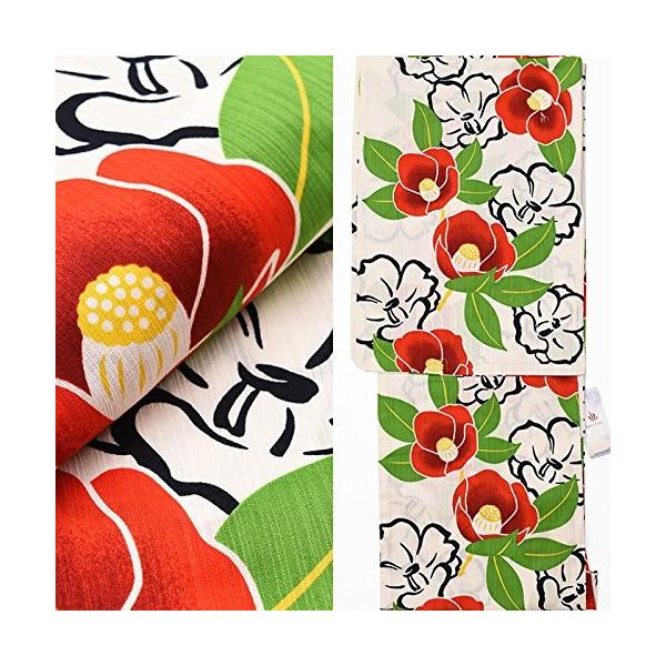 和ごころきもの屋 日本染めこだわり浴衣清涼感古典柄変わり生地 浴衣単品 綿ゆかた レトロモダン 大柄 特価キャンペーン Kykt131