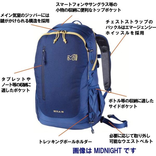 Kula Solid Fチャレ本舗 ミレーリュック Kula 30 30 Grey
