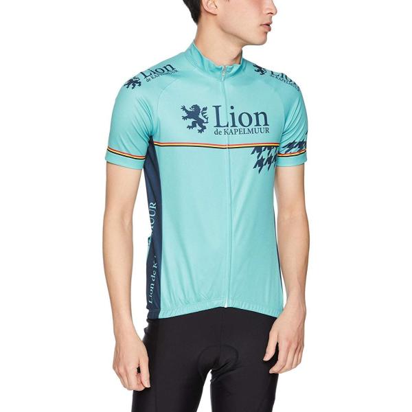 激安格安割引情報満載 リオン ド カペルミュール サイクリング 半袖ジャージ 千鳥チップ Xl Lihs038メンズ チェレステ レディース Lihs038 日本