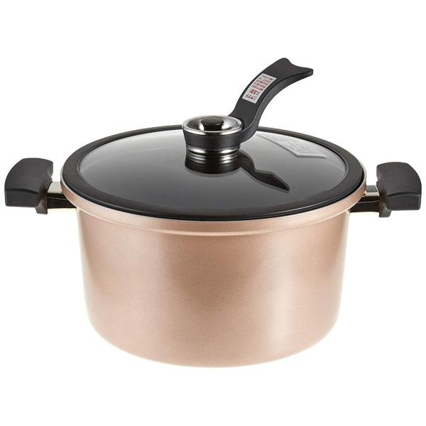 和平フレイズ 減圧鍋 シャンパンベージュ 24cm 高額売筋 Ih対応 ビストーニ Ma 9595