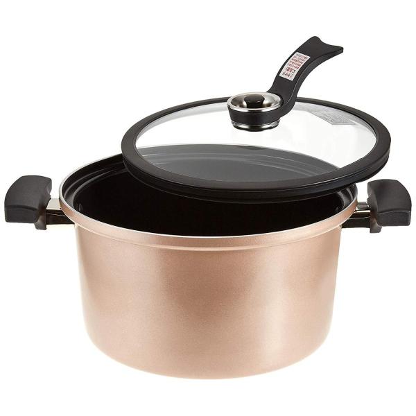 和平フレイズ 減圧鍋 シャンパンベージュ 24cm 高額売筋 Ih対応 ビストーニ Ma 9595