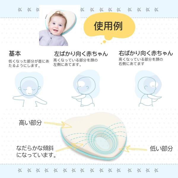 Bammax ベビー まくら 向き癖防止枕 枕 赤ちゃん 100 綿 斜頭 通気 猫背 寝返り防止 変形 寝姿を矯正 新商品 無添加 低反発ピロー