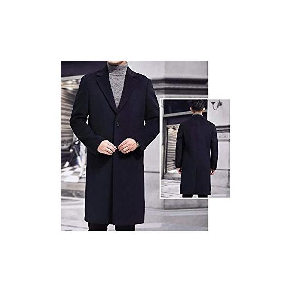 メンズ コート チェスターコート ウール 中綿入り 暖かい 国際ブランド ロング 通勤 ビジネスコート S 紳士服 オシャレ 冬コート ブラック 日本lに