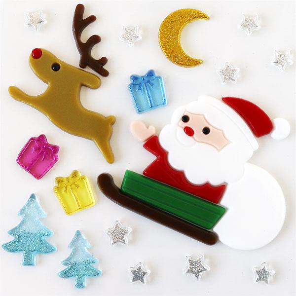グミデコ バッグS トナカイサンタ（クリスマスツリー サンタクロース ジェルジェム）