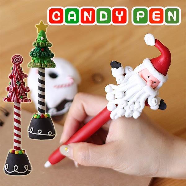 クリスマス キャンディーペン（サンタクロース ツリー）