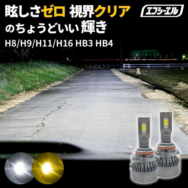 fcl. ハロゲン色LED H8/H11/H16バルブ2個　ヘッドライト　フォグ Amazon | fcl.(エフシーエル) h11 h8 h16 h9 led ヘッドライト