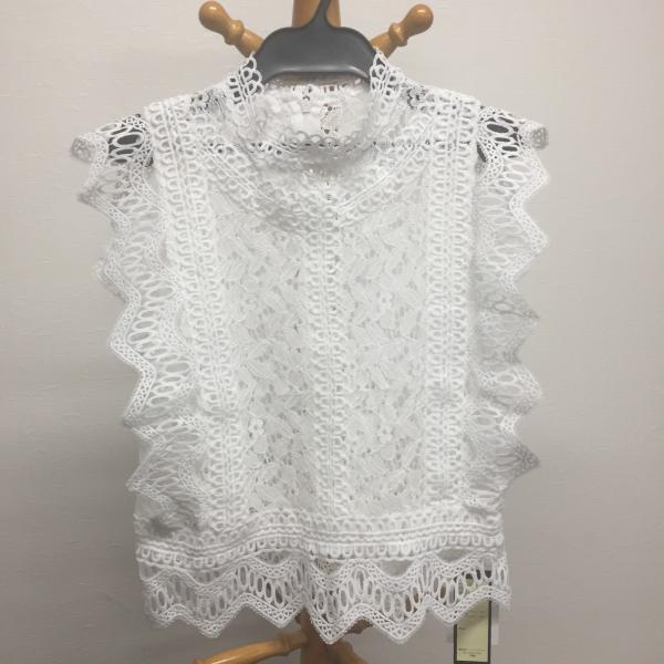 ブラウス ノースリーブ レース トップス タンクトップ ホワイト ブラック フリーサイズ A Tops L 7 Fdcストア 通販 Yahoo ショッピング