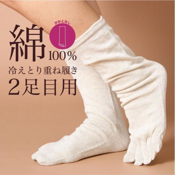 靴下 重ね履き ２足目 コットン レディース 女性用 冷えとり 暖かい　あったか くつした ソックス 日本製 ギフト