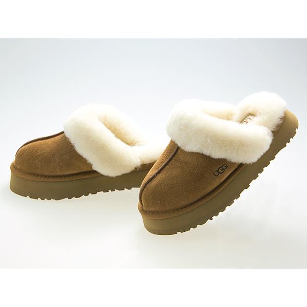 アグ UGG WOMENS DISQUETTE ウィメンズ ディスケット スリッポン スリッパ サンダル ルームシューズ レディース 厚底 CHESTNUT チェストナット #1122550-che