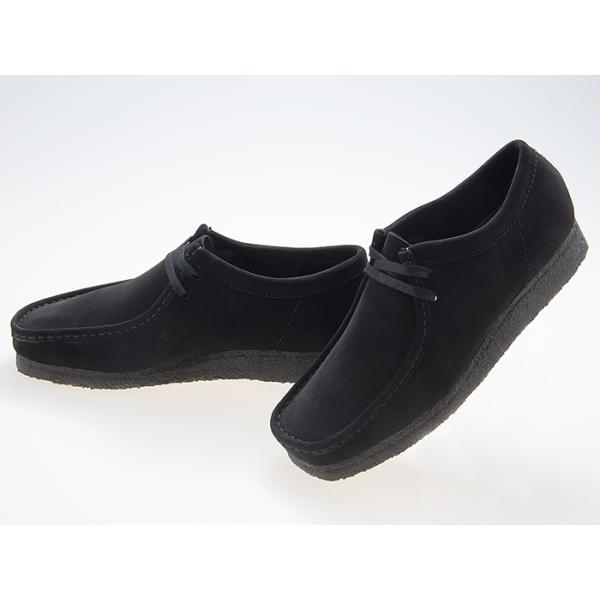 クラークス CLARKS ORIGINALS WALLABEE ワラビー BLACK SUEDE ブ...