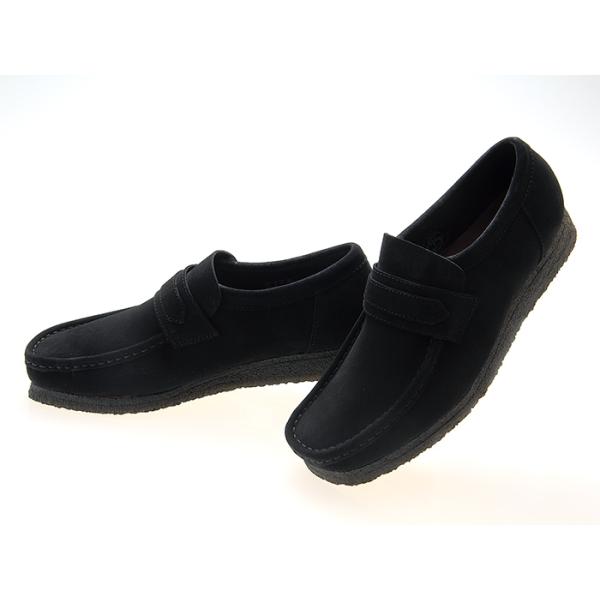 クラークス CLARKS ORIGINALS WALLABEE LOAFER ワラビー ローファー BLACK SUEDE ブラック スエード 黒 #26172503