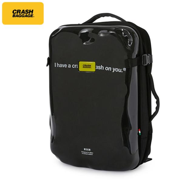 クラッシュバゲージ CRASH BAGGAGE MSGM ICONIC BACKPACK コラボ アイコニック バックパック リュック 鞄 バック ユニセックス BLACK ブラック 黒 #CB404-99