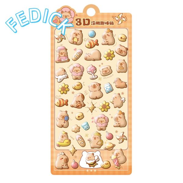 かわいい「ハンギョドン」デザイン♪ぷっくり つやつや「ボンボンドロップシール」にミニサイズが登場!通常サイズと同じ仕様なので、角度が変わるたびにキラキラ!ミニサイズなので、小さな小物のデコパーツに最適。小さくなった分、ピースも増えて、たっぷ...