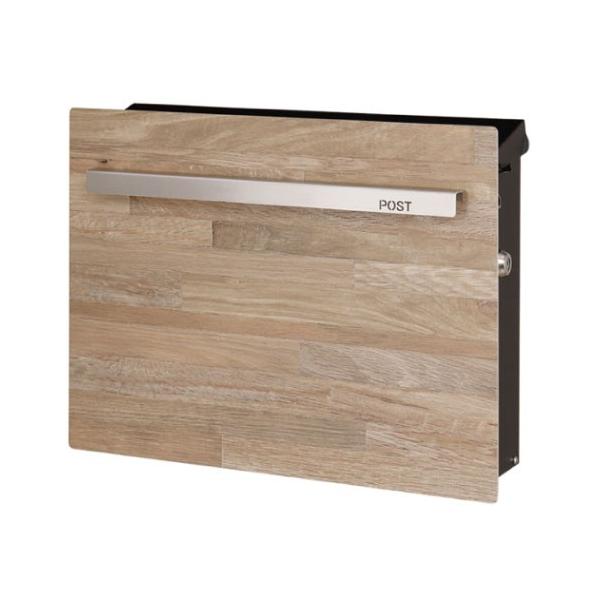 郵便ポスト・ノイエキューブ ウッド シャビ―テイスト（壁掛け仕様