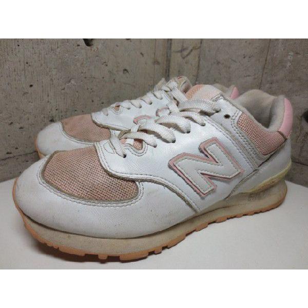 New Balance ニューバランス W574wpm レザー メッシュ スニーカー 白 ピンク Women S Us 9 B Shoes 6241 U Mellow 通販 Yahoo ショッピング