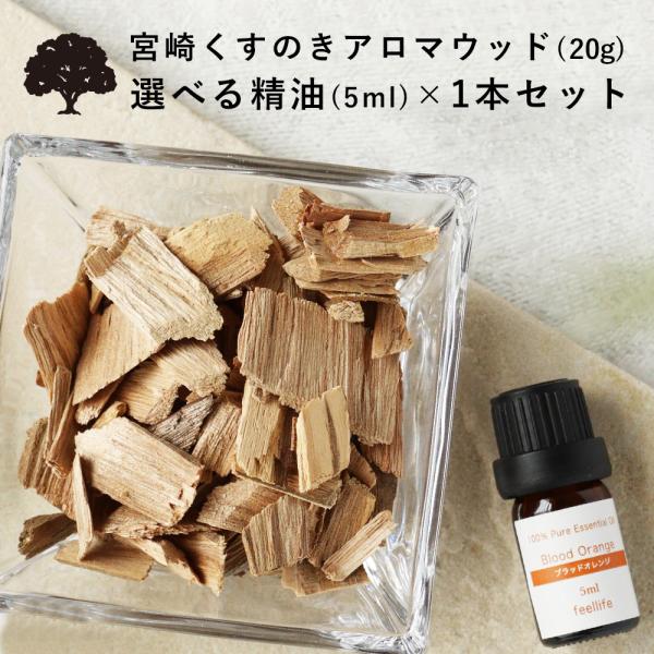 アロマウッド 20g 精油 セット 樟脳 クスノキ アロマチップ アロマ