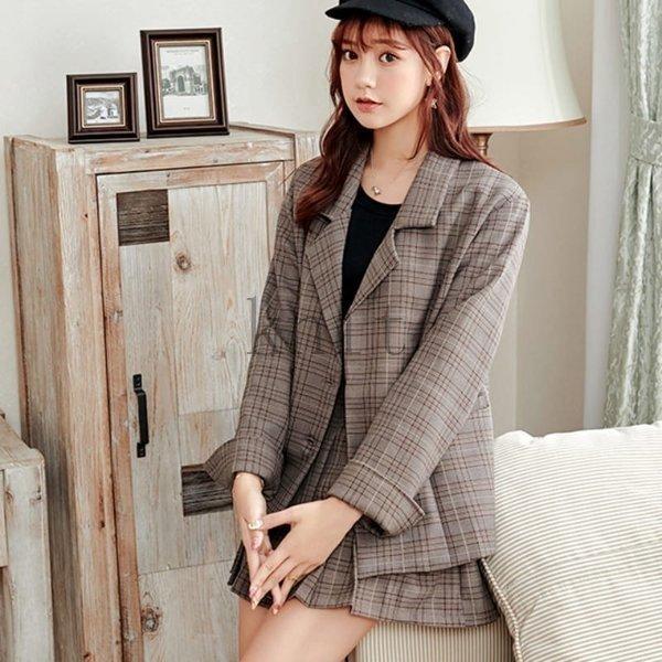 セットアップレディース10代代高校生中学生ガーリー制服風コーデチェック柄ジャケットプリーツミニスカート大きいサイズ4698 Bf1c4db57e7 フェリータ 通販 Yahoo ショッピング