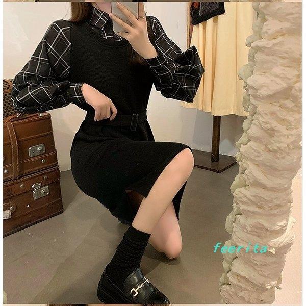 大きいサイズ重ね着風ワンピースシャツ長袖レディース秋冬春2l3l4l5l6l Feea01bc2 フェリータ 通販 Yahoo ショッピング