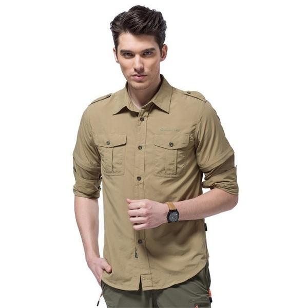 ミリタリーシャツ メンズシャツ 吸汗速乾シャツ アウトドア ワークシャツ 多機能 登山ウェア 長袖 半袖 2way 無地 トレッキング Fee フェリータ 通販 Yahoo ショッピング