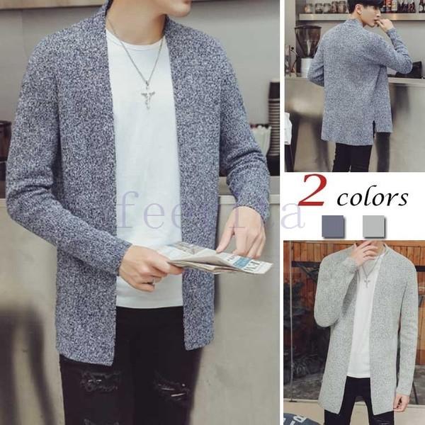 カーディガン メンズ トップス 梵柄 シンプル カジュアル キレイめ ボタン無し 長袖 ミディアム丈 メンズファッション アウター Feeri Ftiaaa フェリータ 通販 Yahoo ショッピング