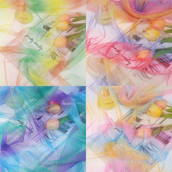 生地チュールおしゃれ虹グラデーション手芸ファッションワンピーススカート飾りdiy舞台用6色1m単位幅160cm Feeri Razno0sl フェリータ 通販 Yahoo ショッピング