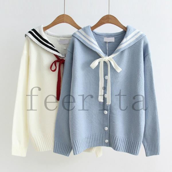 マリン風 セーラー風 ニット レディース 韓国ファッション セーター 制服風 長袖 オルチャン 秋冬 /【Buyee】 マリン風 セーラー風 ニット レディース 韓国ファッション セーター 制服風 長袖 オルチャン 秋冬 /【Buyee】