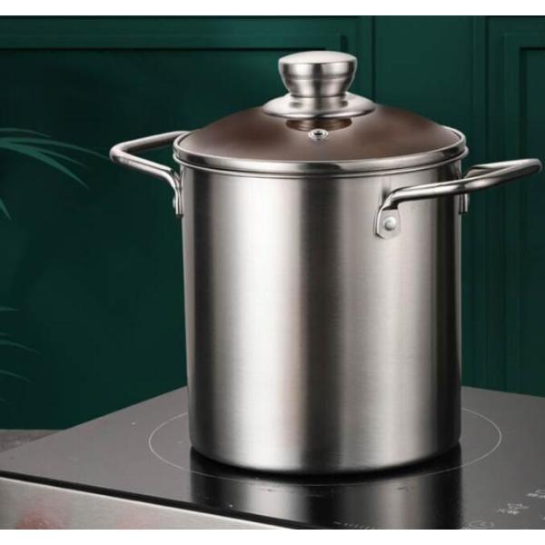 パスタ鍋 ステンレス パスタポット ガラス蓋付き 両手鍋 鍋 なべ 両手なべ 両手 鍋 IH対応 ガス火対応 深型鍋 両手深型鍋 深型両手鍋 煮込み鍋