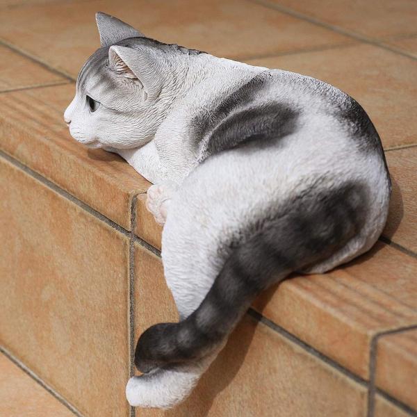 ファンシー ネコ サバトラ 猫 置物 インテリア ガーデニング ガーデンオーナメント な へ の 海外輸入 誕生日プレゼント 好き 人 プレゼント