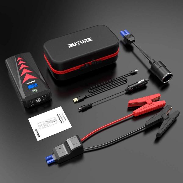 Buture ジャンプスターター 00aピーク電流 200ma 8 12v 最大8 0lガソリン車 爆買いセール 車用エンジンスターター大容量