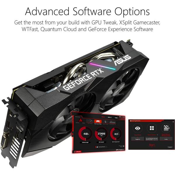搭載 Dual Rtx60 O6g Evo 屋外照明 Geforce Geforce Nvidia 6g Led フェリーチェボイス Asus 60 Rtx デュアルファンモデル