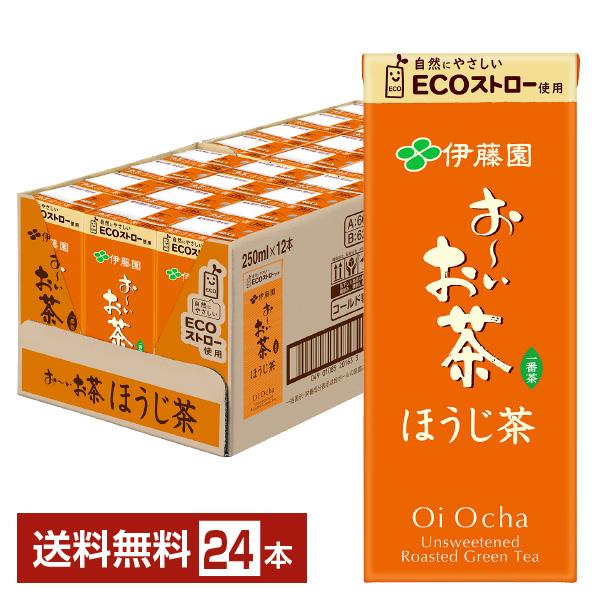 他サイト： 伊藤園 おーいお茶 ほうじ茶 250ml 紙パック 24本 1ケース 送料無料の商品画像