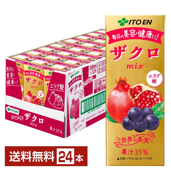 他サイト： 伊藤園 世界の果実 ザクロmix ミックス 200ml 紙パック 24本 1ケース 送料無料の商品画像