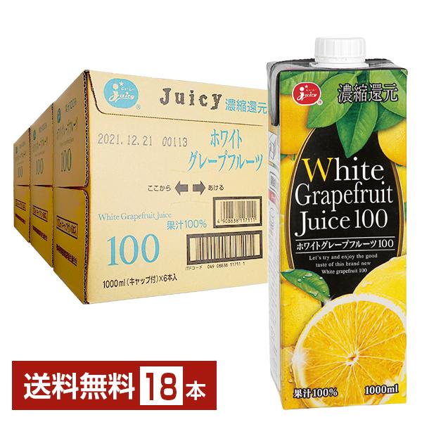 ジューシー ホワイトグレープフルーツ100 濃縮還元 1L 1000ml 紙パック