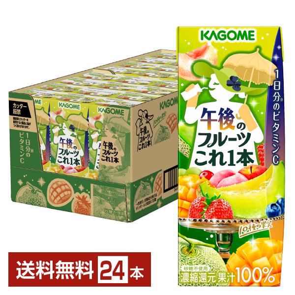 午後のフルーツこれ1本 カゴメ 200ml 紙パック 24本 1ケース 送料無料