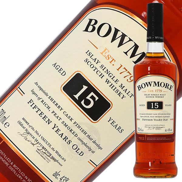 BOWMORE 15年 ウイスキー 700ml 43% Amazon.co.jp: ボウモア 15年 [シングルモルト ウイスキー