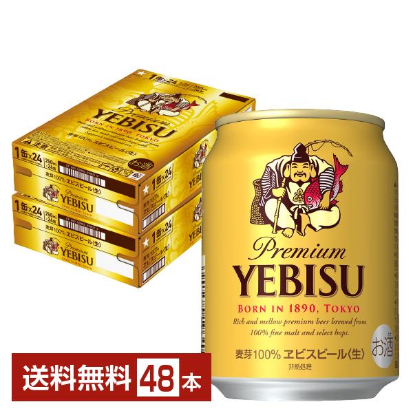 エビスビール プレミアム　500mlx24缶x2箱=48缶　計２ケース ヱビスビール 『2ケース送料無料！』（地域限定）サッポロ
