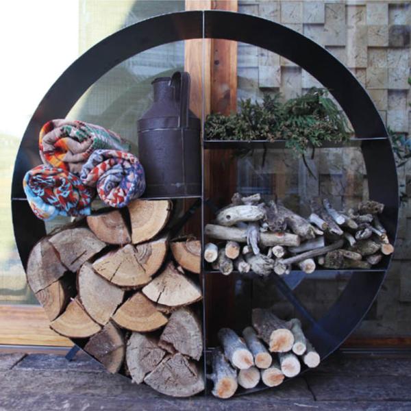 薪ラック firewood rack ウッドラック : エクステリア・ガーデン