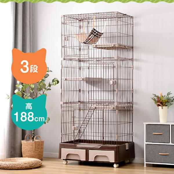 TX294682 ・素材線材：鉄（粉体塗装）ジョイント、扉ロック、トレイ：ポリプロピレンキャスター：ABS樹脂・カラー：グレー、コヒー、ホワイト・商品サイズ：189*83*58cm・梱包数：1・梱包サイズ：83*35*61cm・重量（N.W...