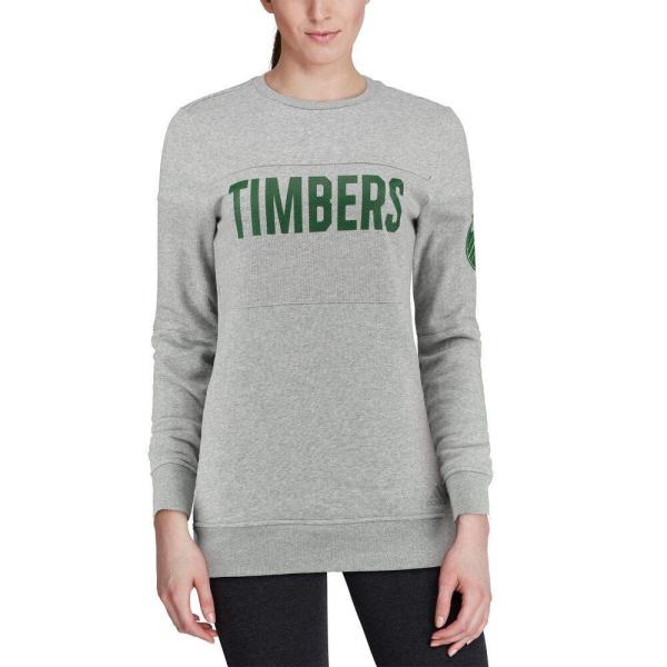 アディダス Adidas レディース チュニック トップス Portland Timbers Team Dominance Long Sleeve Tunic Sweatshirt Heathered Gray 8sbadrsatdccrnadcgdiptw6a P1ai