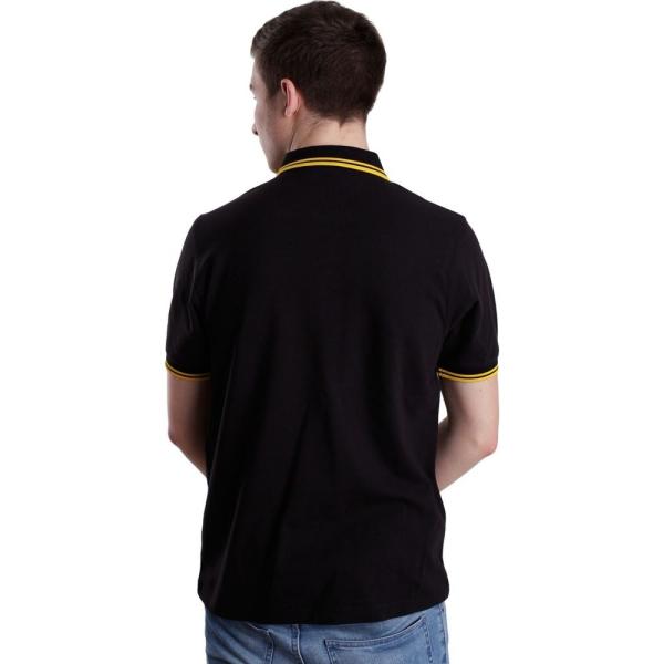 フレッドペリー Fred Perry メンズ ポロシャツ トップス Slim Fit Twin Tipped Black New Yellow Polo Black Epsi Rating Com