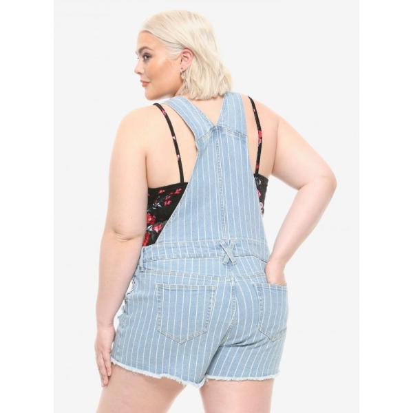 ノーブランド No Brand レディース オーバーオール 大きいサイズ ボトムス パンツ Lilo Stitch Ice Cream Striped Shortalls Plus Size Www Workplace No