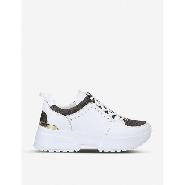 michael michael kors cosmo printed leather trainer