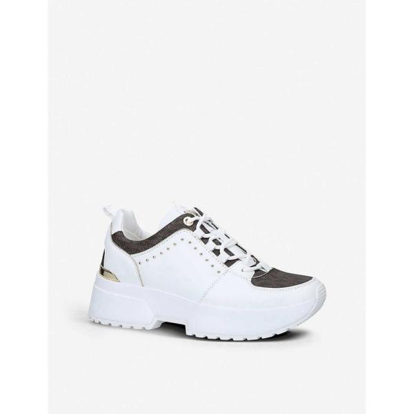 michael michael kors cosmo printed leather trainer