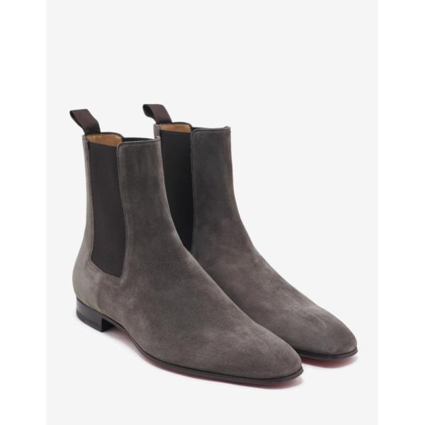 クリスチャン ルブタン Christian Louboutin メンズ ブーツ ブーツ シューズ 靴 Roadie Roadie Flat Suede Roche Taupe Suede Chelsea Boots Grey