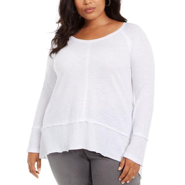 スタイル コー Style Co レディース チュニック 大きいサイズ トップス Plus Size Seamed Tunic Bright White Apaproduction Fr