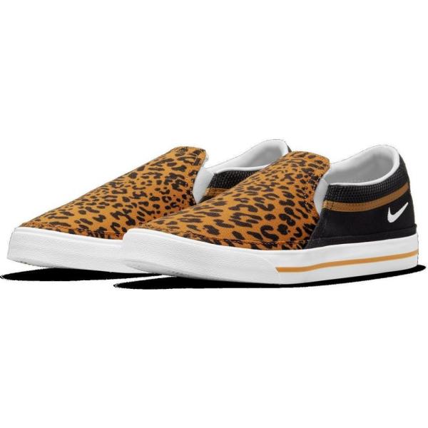 国内正規品 限定 ナイキ Nike レディース スリッポン フラット シューズ 靴 Court Legacy Print Slip On Shoes Black White Wheat 内祝い Grupovegadiaz Com
