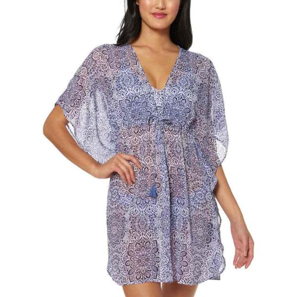 最新の激安 ジェシカシンプソン Jessica Simpson レディース ビーチウェア ワンピース ドレス 水着 ビーチウェア Printed Sheer Swim Cover Up Dress Nile Multi Grevino Com