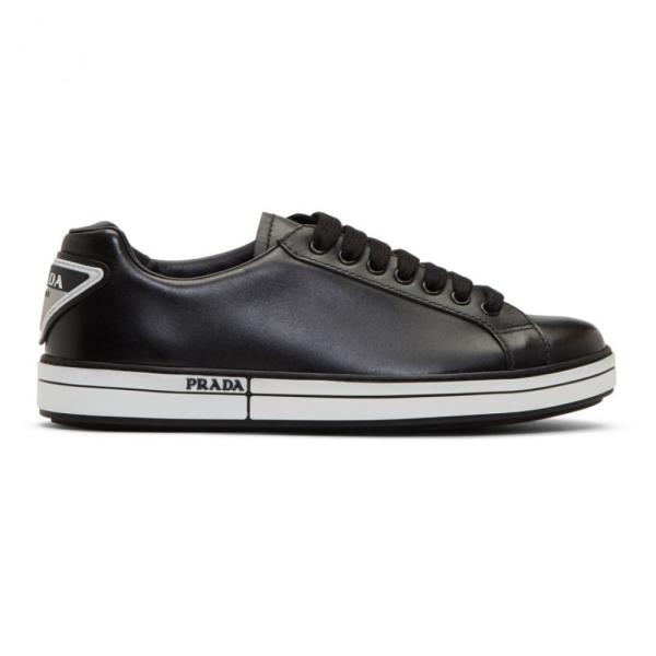 プラダ Prada メンズ プラダ スニーカー シューズ 靴 メンズ Black Leather スニーカー Sneakers Black 人気 急上昇超特価 のブランド品専門の