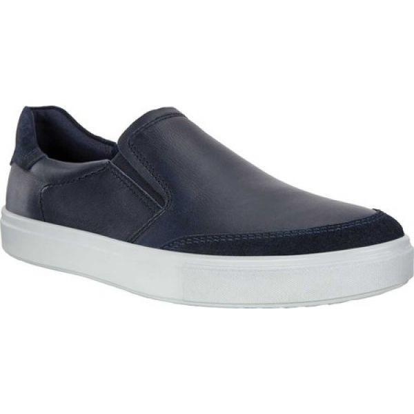 エコー Ecco メンズ スリッポン フラット シューズ 靴 Kyle Slip On Navy Night Sky Full Grain Leather Sambalrestaurant Pl